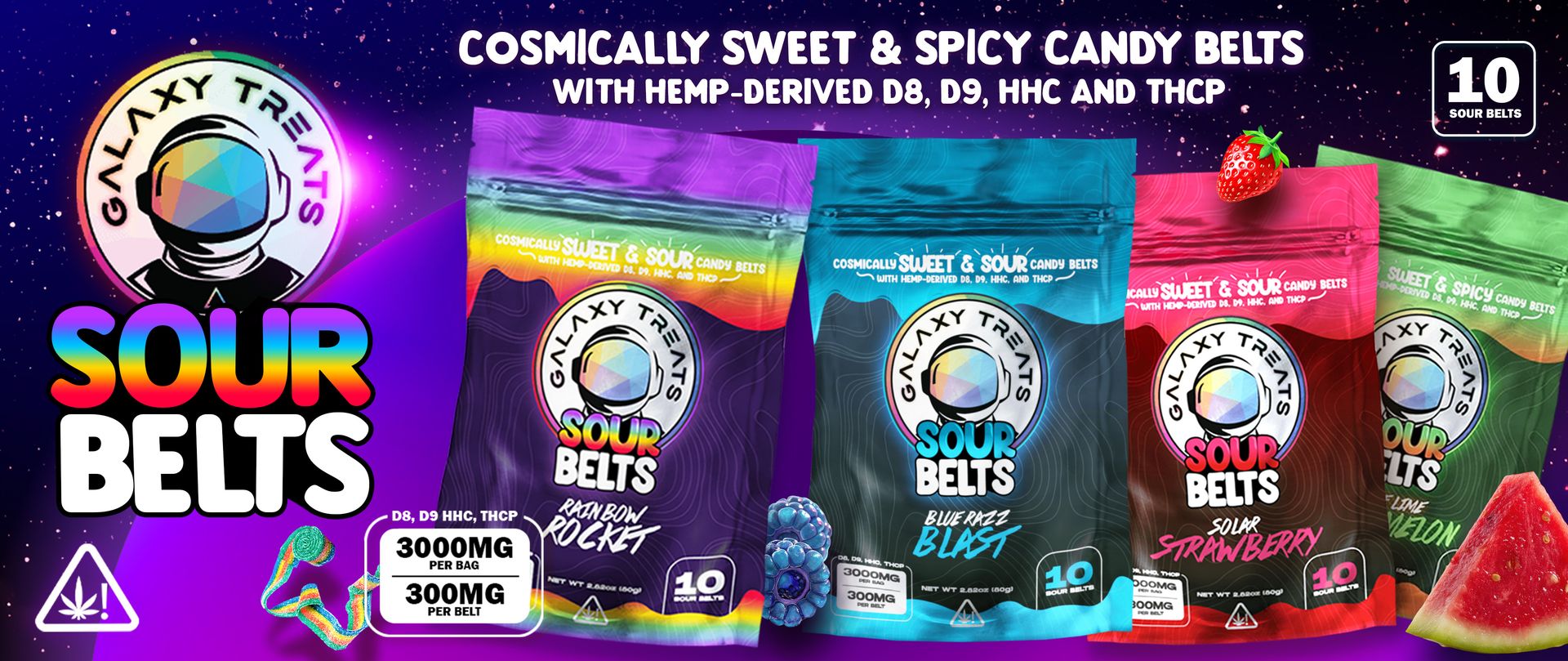 Galaxy Treats Sour Belts